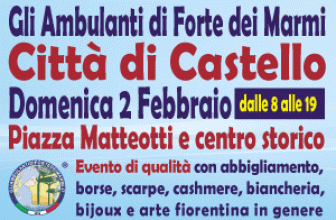 Ambulanti Forte dei Marmi a Città di Castello domenica 2 febbraio