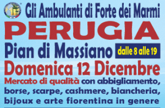 Ambulanti Forte dei Marmi a Perugia – domenica 12 dicembre 2021