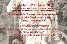 Sansepolcro, ‘Ipotesi su Piero’, appuntamento mercoledì 12 Ottobre 2016